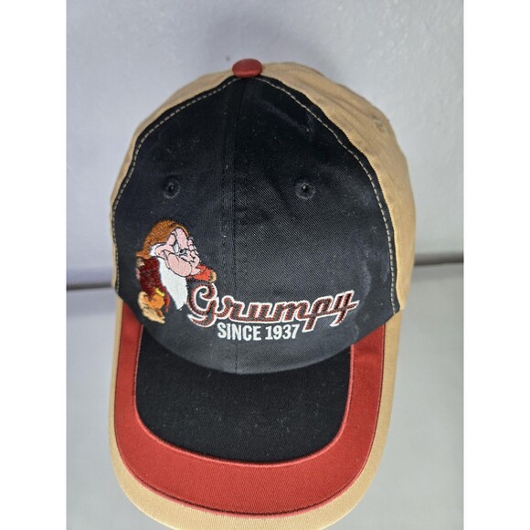 Disney Parks Grumpy Since 1937 Snow White Dwarfs Hat Adult Large Black Beige - Picture 5 of 8